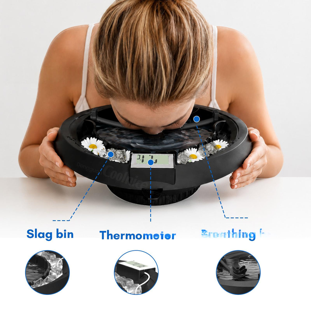 Facial Ice Bath Bowl — Collapsible Cold-Therapy Skincare Bowl